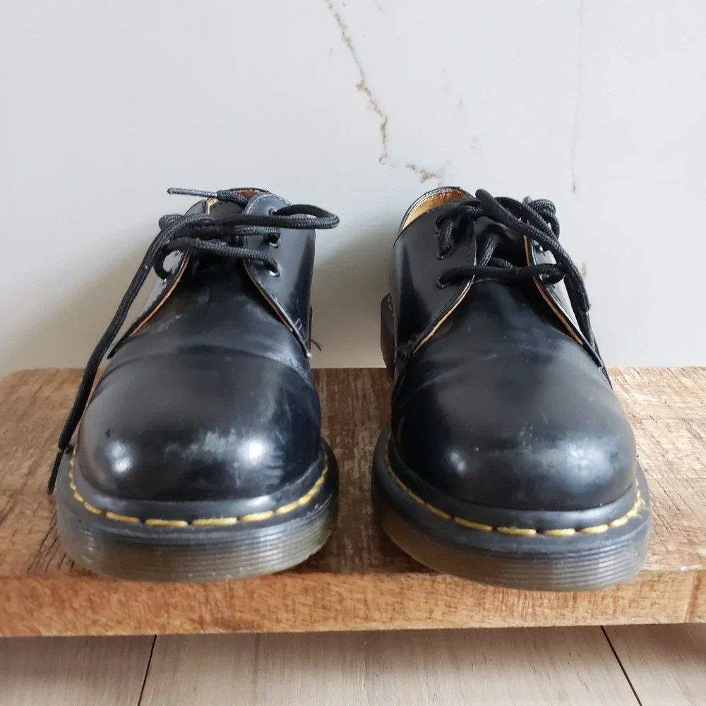 Dr. Martens 1461 Oxford Mens 8 Black Leather Lace Up Shoes Classic Grunge‎